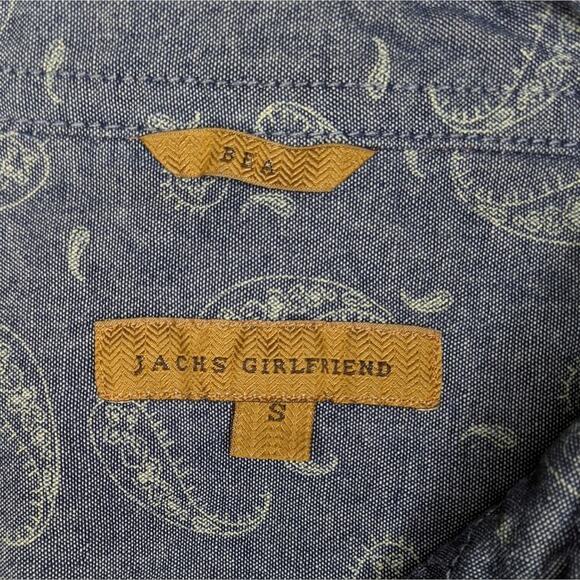 JACHS Girlfriend Plaid Flannel BEA Western Shirt Snap Front Blue Pink Small - Picture 3 of 12